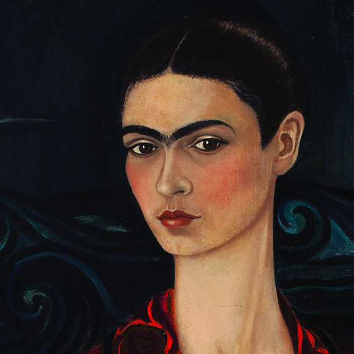 Frida - Self Portrait in a Velvet Dress (detail) ​[1929] - LONE QUIXOTE